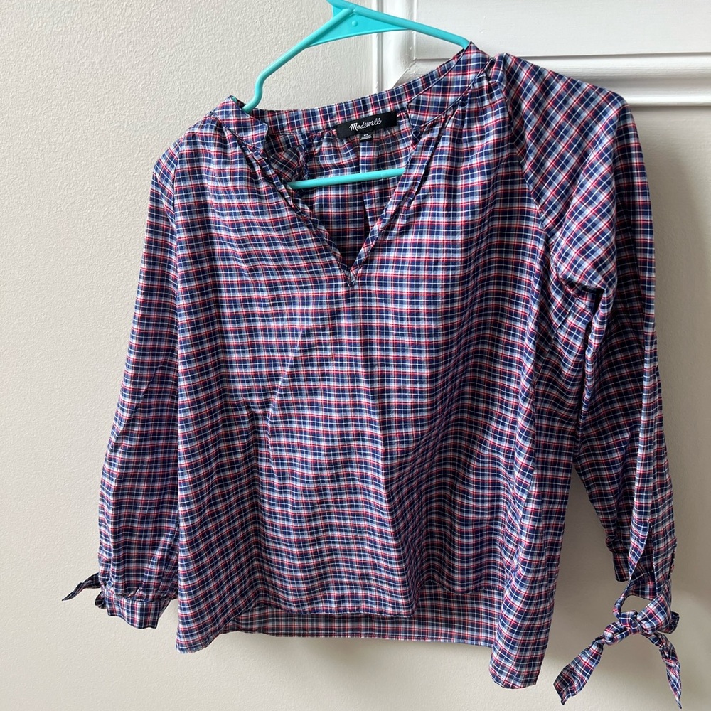Madewell XS plaid top